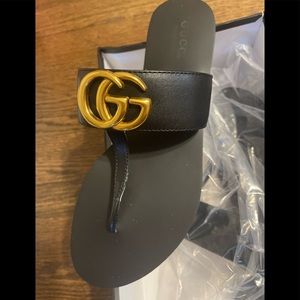 Non authentic Gucci slides. Black. Never worn